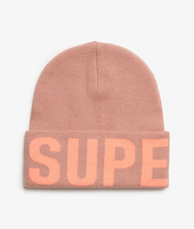 superdry Gorro de punto con el logotipo de la marca