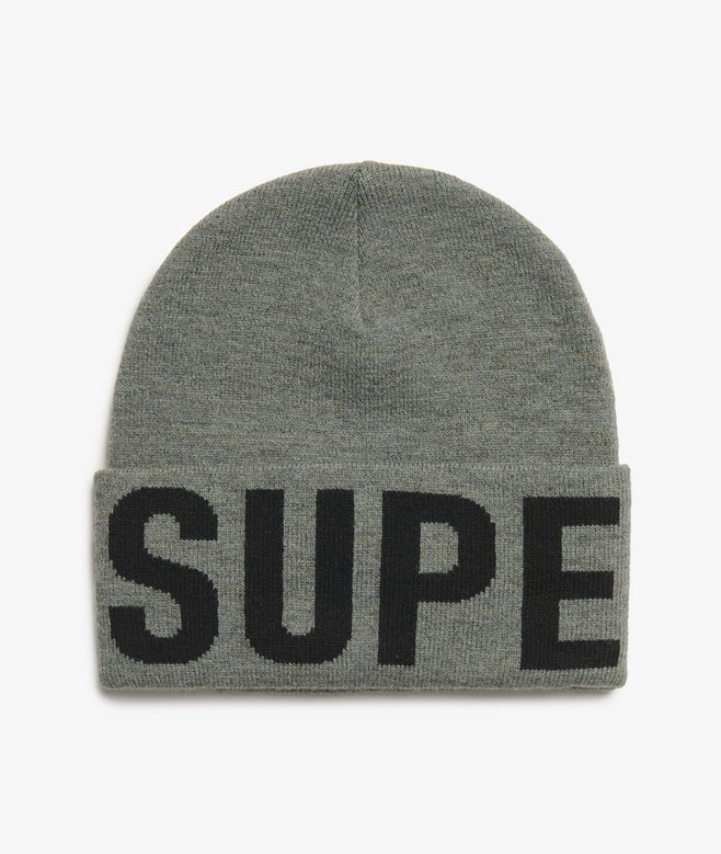 superdry Gorro de punto con el logotipo de la marca