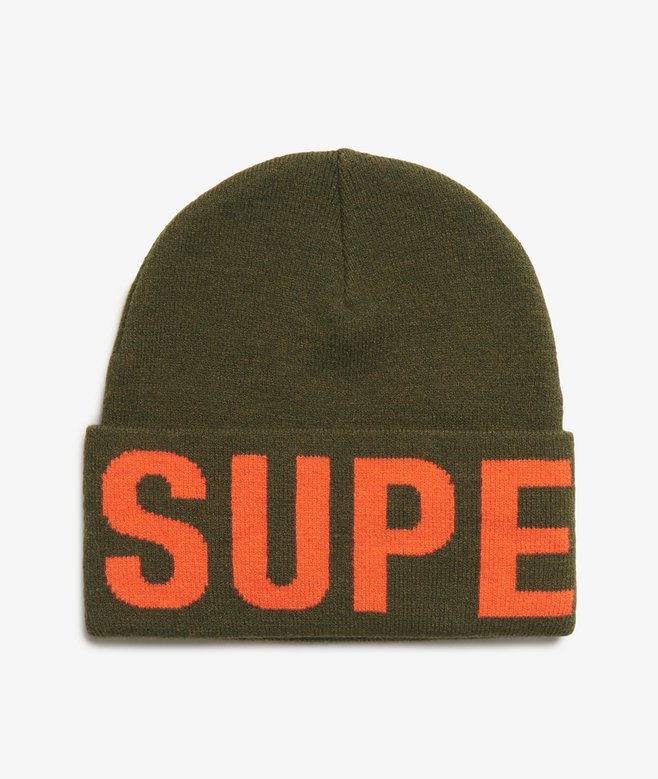 superdry Gorro de punto con el logotipo de la marca