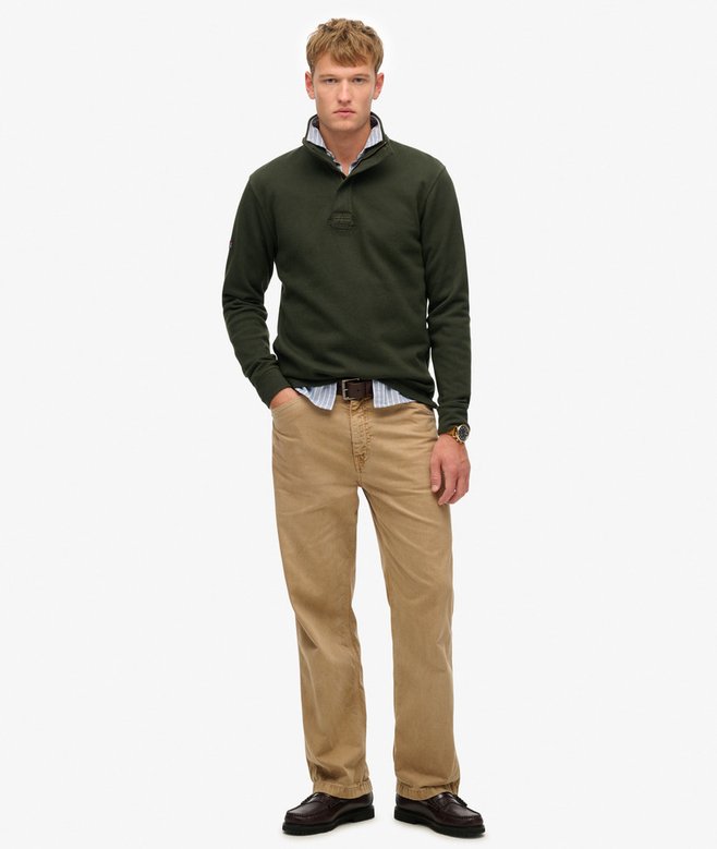 Superdry Jersey Clásico De Piqué De Algodón Con Media Cremallera