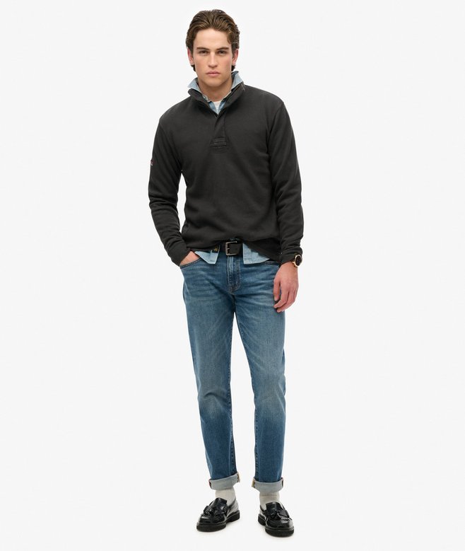 Superdry Jersey Clásico De Piqué De Algodón Con Media Cremallera