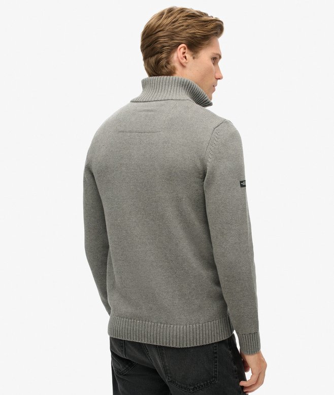 Superdry Jersey Clásico De Punto De Algodón Con Media Cremallera