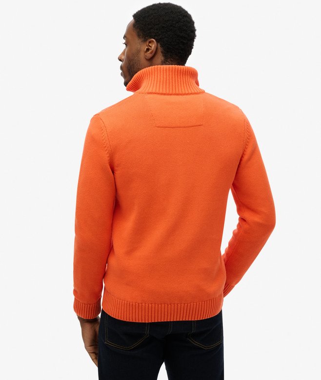 Superdry Jersey Clásico De Punto De Algodón Con Media Cremallera