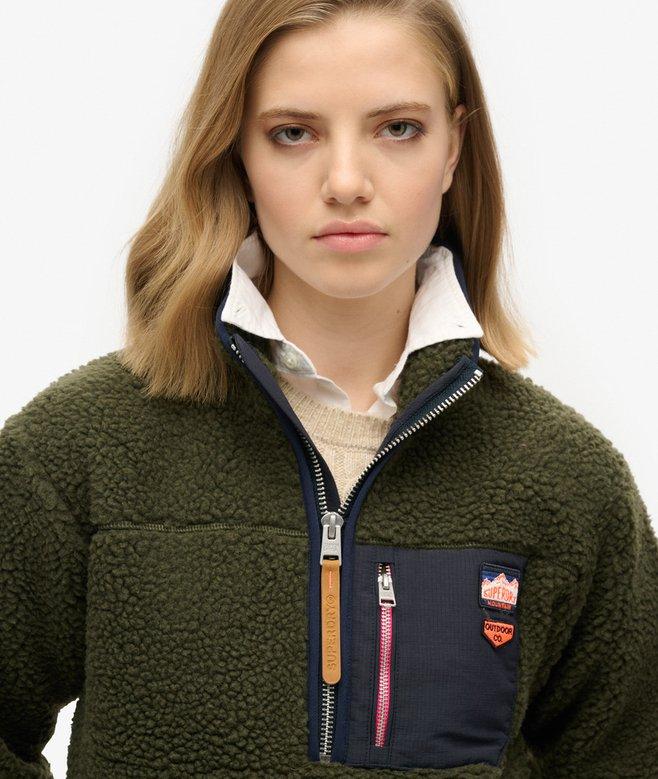 Superdry Jersey Con Forro Polar Y Media Cremallera Vintage Retro