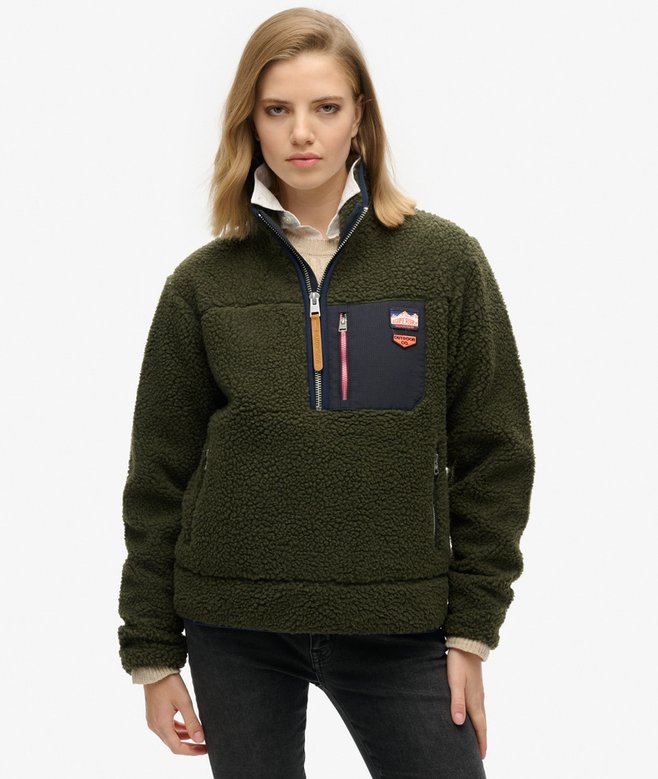 superdry Jersey con forro polar y media cremallera Vintage Retro