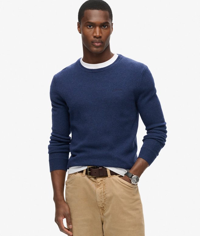 superdry Jersey de corte ajustado con cuello redondo Essential