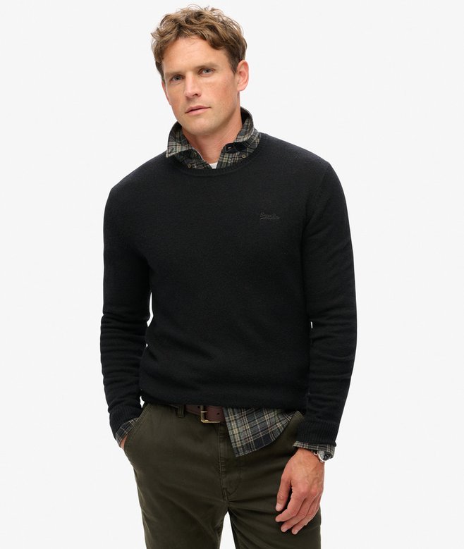 superdry Jersey de corte ajustado con cuello redondo Essential