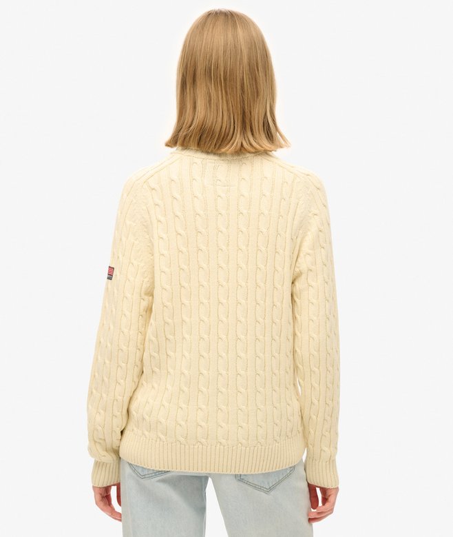 Superdry Jersey De Corte Holgado Y Cuello Vuelto En Punto Trenzado