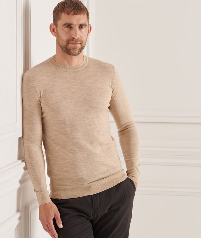 Superdry Jersey De Cuello Redondo En Lana Merino Studios