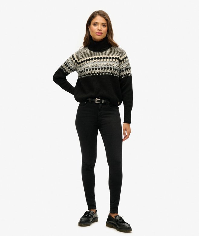 Superdry Jersey De Cuello Vuelto Con Estampado Fairisle