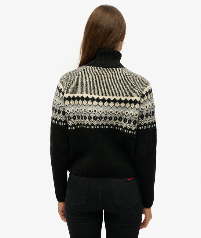 Superdry Jersey De Cuello Vuelto Con Estampado Fairisle