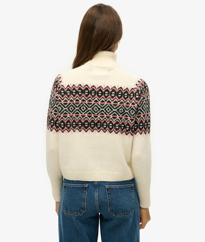 Superdry Jersey De Cuello Vuelto Con Estampado Fairisle