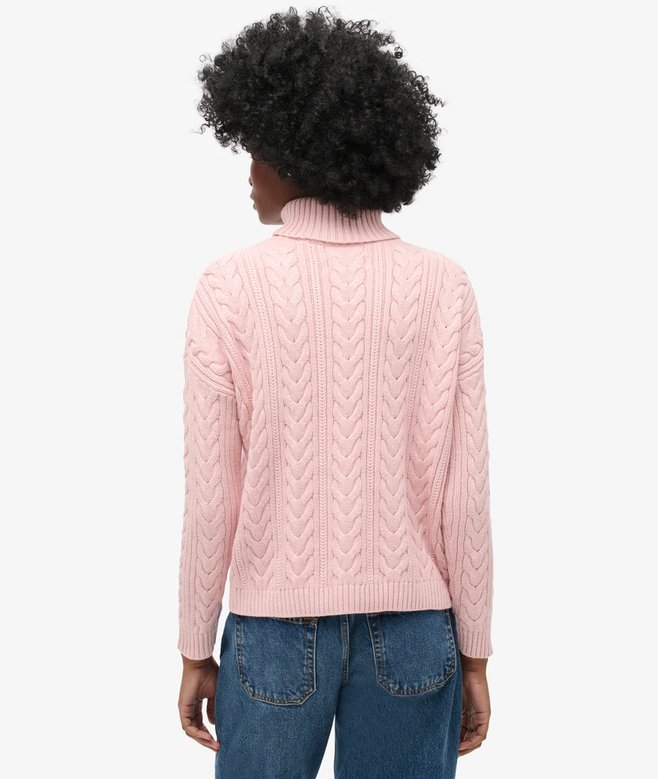 Superdry Jersey De Ochos Con Cuello Vuelto Y Hombros Caídos