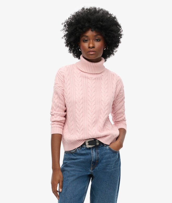 superdry Jersey de ochos con cuello vuelto y hombros caídos