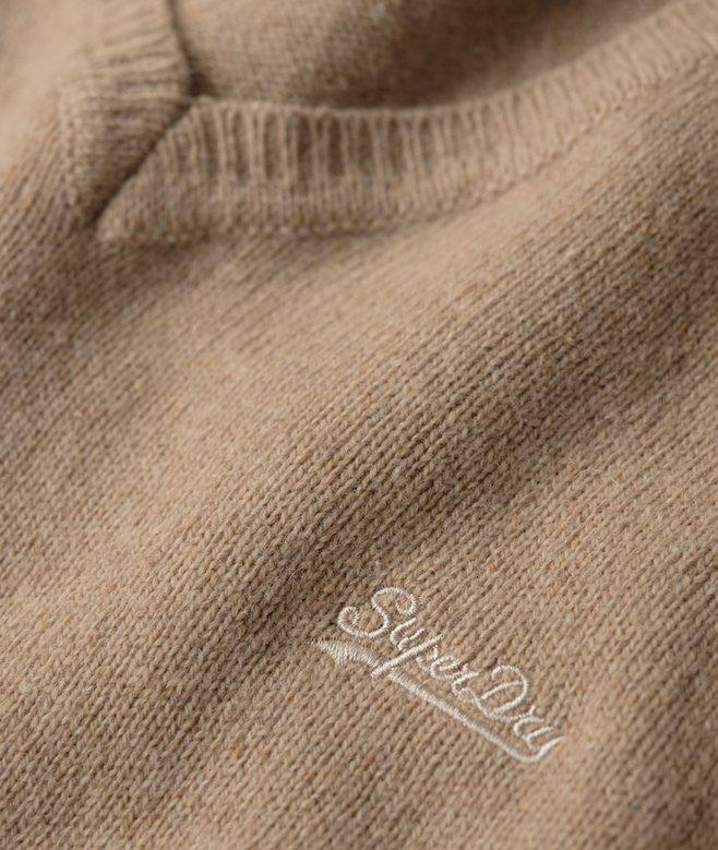 Superdry Jersey De Punto Con Cuello De Pico Y Bordado Essential
