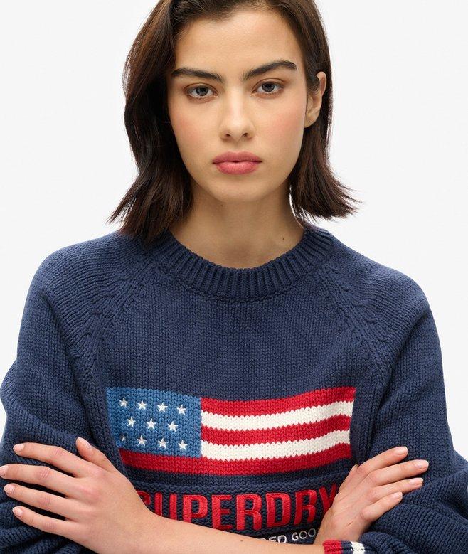 Superdry Jersey De Punto Con Cuello Redondo Americana