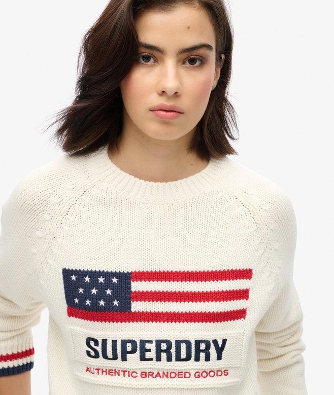 Superdry Jersey De Punto Con Cuello Redondo Americana