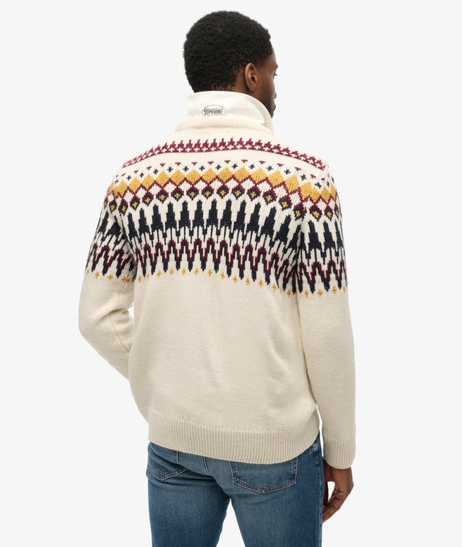 Superdry Jersey De Punto Con Cuello Redondo Y Grecas Alpinas