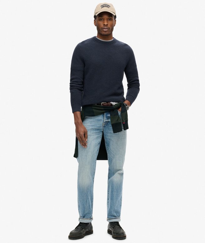 Superdry Jersey De Punto Con Cuello Redondo Y Textura