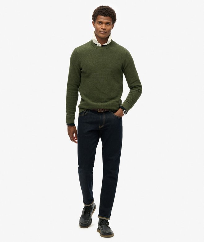 Superdry Jersey De Punto Con Cuello Redondo Y Textura