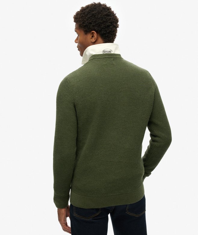 Superdry Jersey De Punto Con Cuello Redondo Y Textura