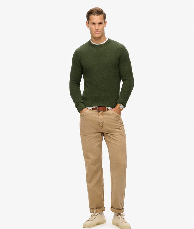 Superdry Jersey De Punto Con Cuello Redondo Y Textura