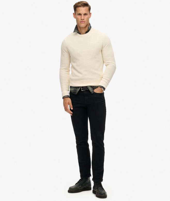 Superdry Jersey De Punto Con Cuello Redondo Y Textura