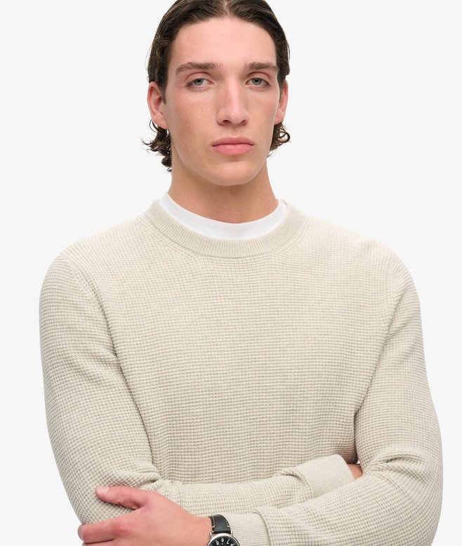 Superdry Jersey De Punto Con Cuello Redondo Y Textura