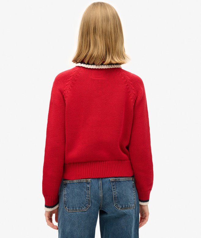 Superdry Jersey De Punto Con Cuello Vuelto Americana