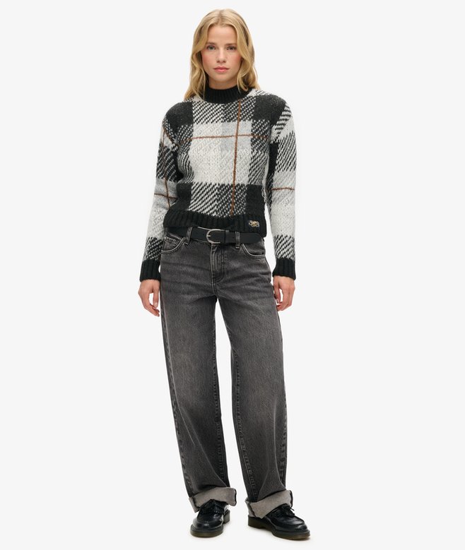 Superdry Jersey De Punto De Corte Cuadrado Con Diseño