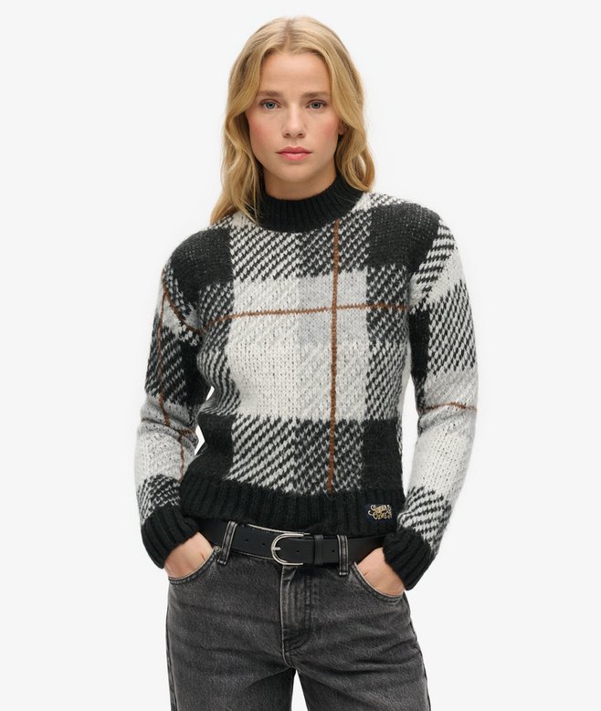 superdry Jersey de punto de corte cuadrado con diseño