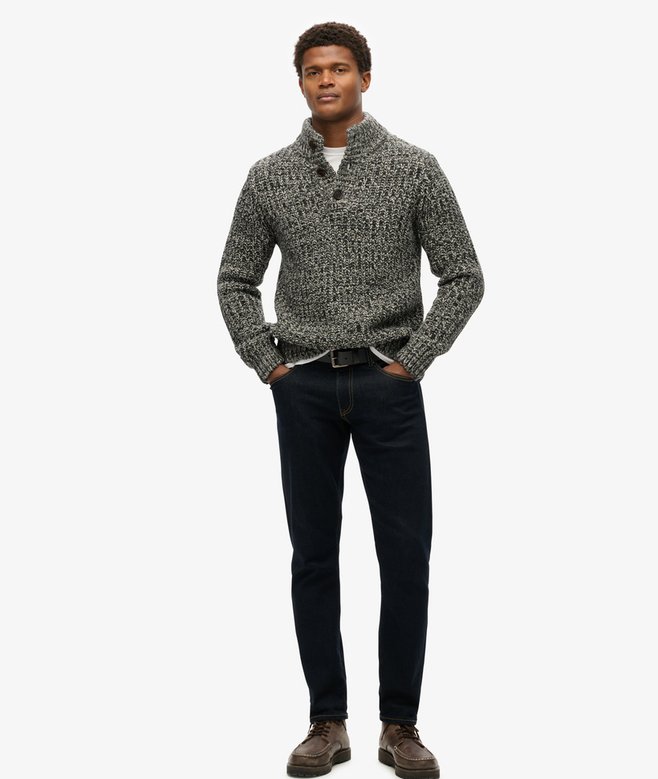 Superdry Jersey De Punto Grueso Con Media Cremallera