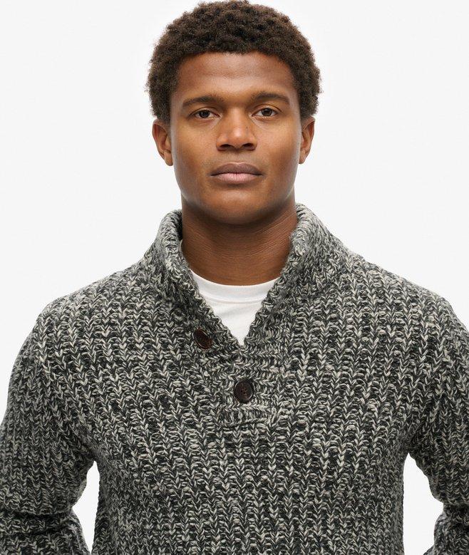 Superdry Jersey De Punto Grueso Con Media Cremallera