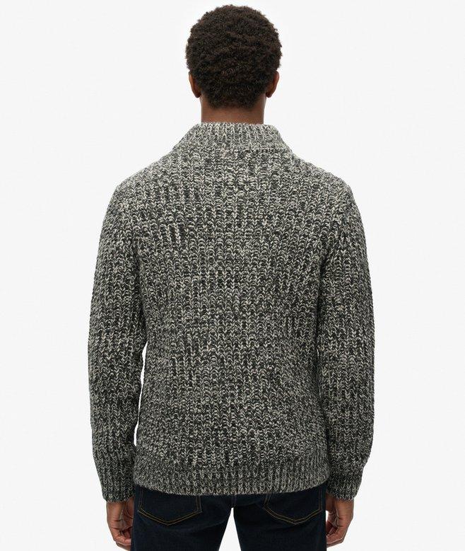 Superdry Jersey De Punto Grueso Con Media Cremallera