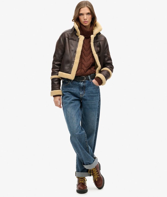 Superdry Jersey De Punto Trenzado Con Cuello De Polo