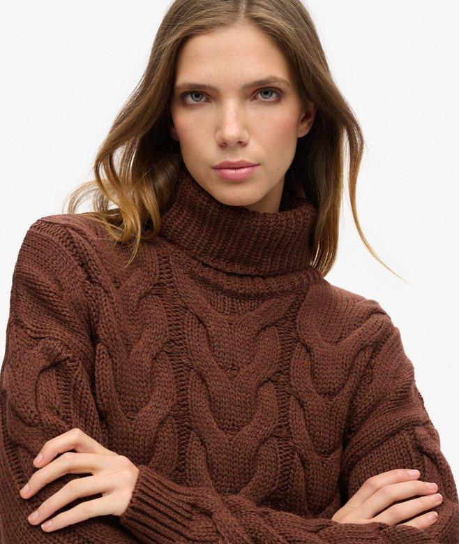 Superdry Jersey De Punto Trenzado Con Cuello De Polo