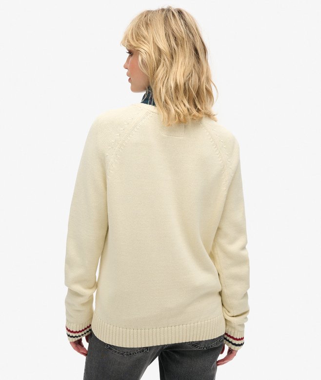 Superdry Jersey Gráfico Holgado De Punto Con Cuello Redondo