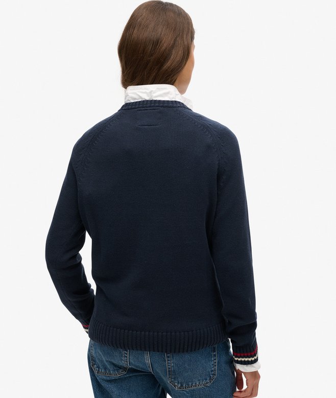 Superdry Jersey Gráfico Holgado De Punto Con Cuello Redondo