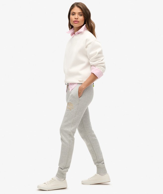 Superdry Joggers Ajustados Con Logotipo Metalizado Luxe