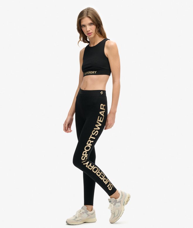 Superdry Leggings Deportivos De Talle Alto Sportswear