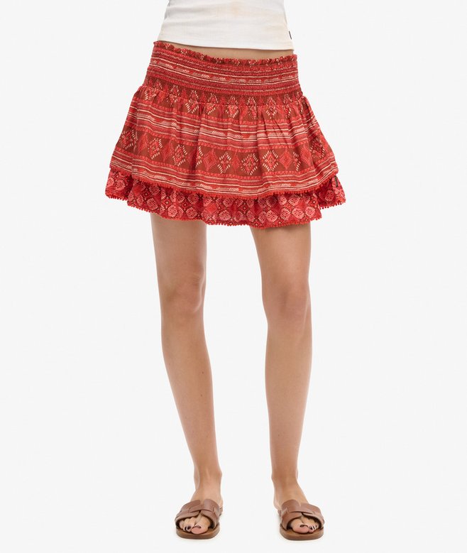 Superdry Minifalda Escalonada Con Logotipo Vintage Logo
