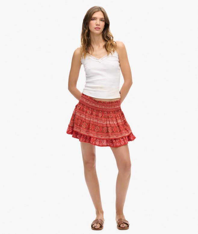 superdry Minifalda escalonada con logotipo Vintage Logo