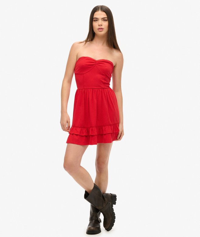 Superdry Minivestido Bandeau De Encaje De Los Años 50