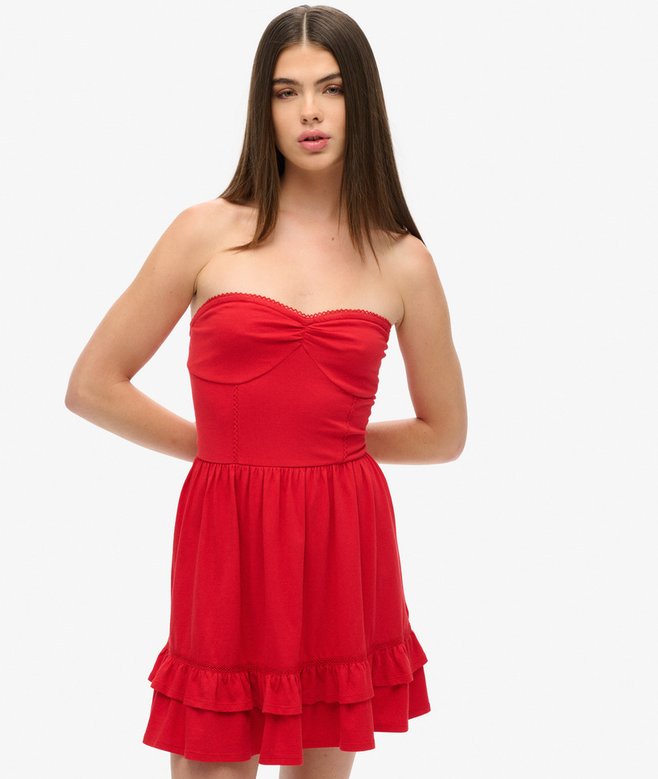 superdry Minivestido bandeau de encaje de los años 50