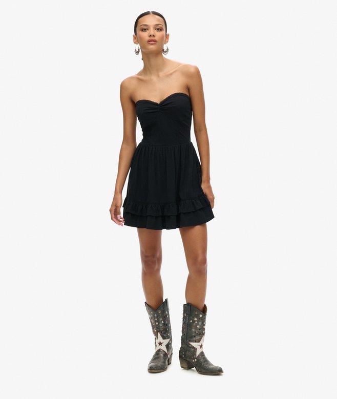Superdry Minivestido Bandeau De Encaje De Los Años 50