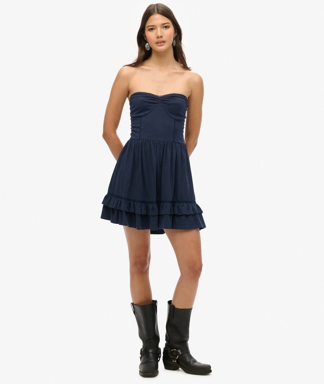 Superdry Minivestido Bandeau De Encaje De Los Años 50