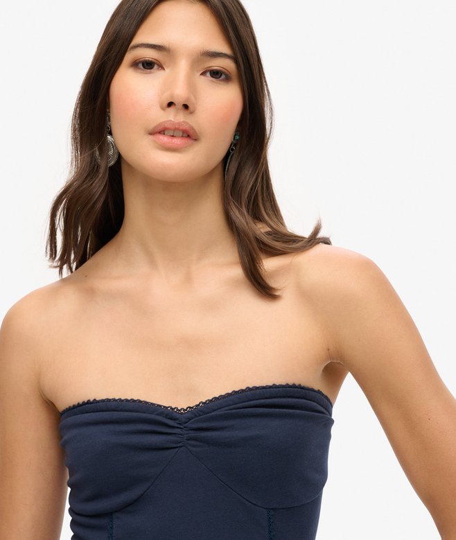 Superdry Minivestido Bandeau De Encaje De Los Años 50