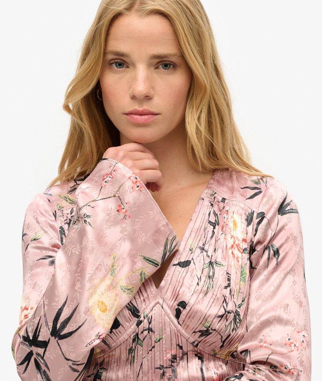 Superdry Minivestido De Jacquard De Mangas Acampanadas