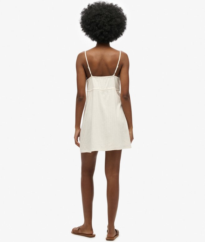 Superdry Minivestido De Tirantes Con Tejido Con Textura