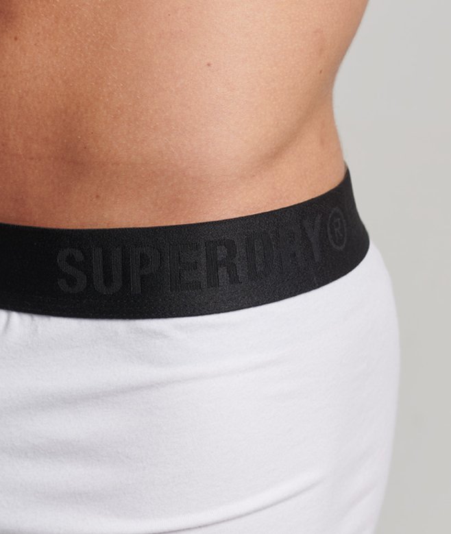 Superdry Pack De Dos Calzoncillos De Algodón Orgánico Con Logotipo Descentrado